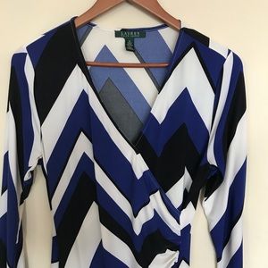 Ralph Lauren royal blu/black/ white dress